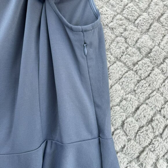 Jasambac One-Shoulder Cocktail Dress‎ Blue Size XL Knee length Bow - Picture 6 of 11